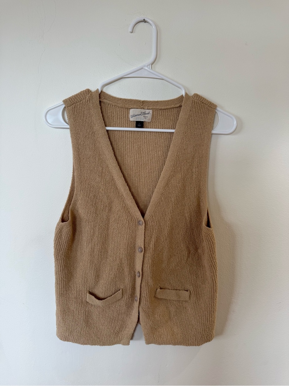 Universal Thread Camel V-Neck Knit Vest